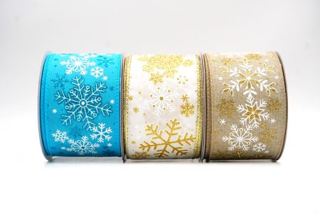 Snowflakes & Winter Sparkle Wired Ribbon - Snowflakes & Winter Sparkle Wired Ribbon